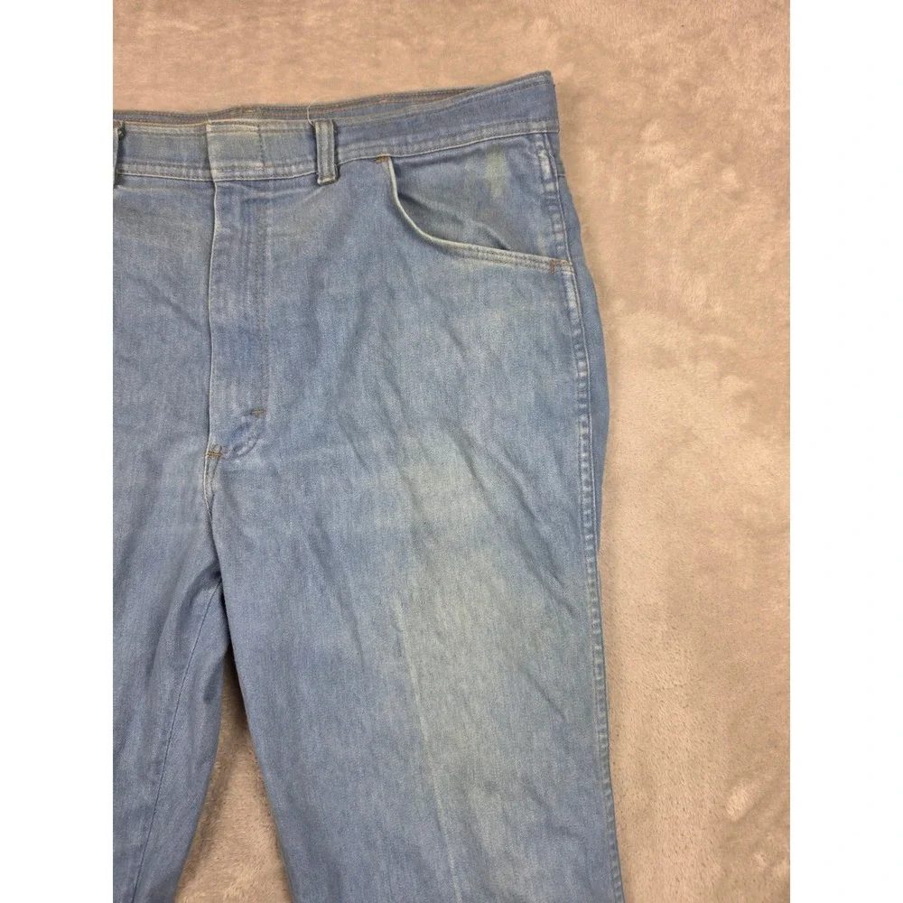 Vintage Wrangler Jeans Mens 40x30 Fit 38x27 Blue USA Made Denim Pants 70s *Read